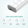 Under Cupboard Lights,Motion Sensor Lights Indoor 28LED Closet Type-C Wireless Kitchen Light Cabinet Under Counter Lighting Rechargeable Battery Powered Bedroom Night Homelife Stick On for Shelf Stair [Energy Class A] Image 7