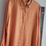 & other stories tangerine buttoned long sleeve blouse Sz  S (Fit 10-14 UK) - Bnwot Rrp 59.99 Image 6