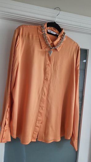 & other stories tangerine buttoned long sleeve blouse Sz  S (Fit 10-14 UK) - Bnwot Rrp 59.99