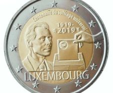 Luxembourg 2 Euro Commemorative Coin 2019 - 100th anniversary of universal right to vote. Uncirculated.