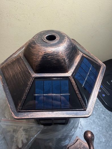 Pair of Outdoor Archaic Solar Wall Lamps