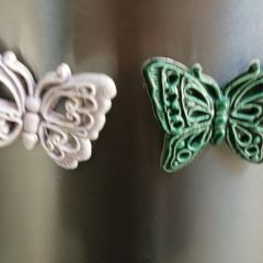 Ceramic butterfly with magnet handmade