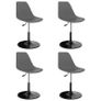 Swivel Dining Chairs 4 pcs Light Grey PP Image 2