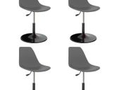 Swivel Dining Chairs 4 pcs Light Grey PP