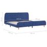 Bed Frame Blue Fabric 150x200 cm Image 6