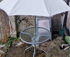 6-Piece Patio Dining Set with Parasol