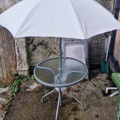 6-Piece Patio Dining Set with Parasol