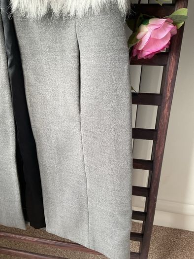 gilet Bnwt size 10 Ella boo grey sleeveless coat with fake fur contrast