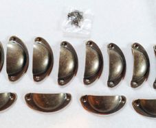 12 Lightweight Metal Drawer Handles (new).