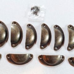 12 Lightweight Metal Drawer Handles (new).