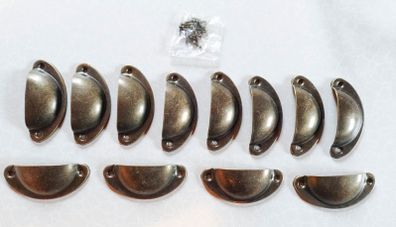 12 Lightweight Metal Drawer Handles (new).