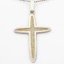 925 Vintage Sterling Silver Signed Cross Necklace Image 2