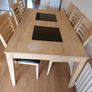 Kitchen table & 6 leather chairs Image 2
