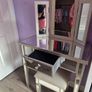 Mirrored Dressing Table and matching Stool Image 2