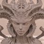 3D Printed Statue Bust (Unpainted) - Lilith (Diablo) Image 3