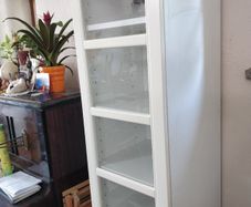 Kitchen Wall Cabinet white with 4 shelves and 1 glass door