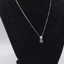9ct  white gold diamond necklace Image 4