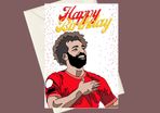 Handmade Liverpool Mohamed Salah Birthday A5 Card, Perfect for gifts, occasions, or funny card for Football Fans