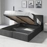 Bedroom Hilton upholstered bed frame. Storage box and  lifter support Image 7