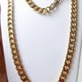 Vintage heavy Napier Gold-Plated Curb Chain Necklace length 30,4" Image 2