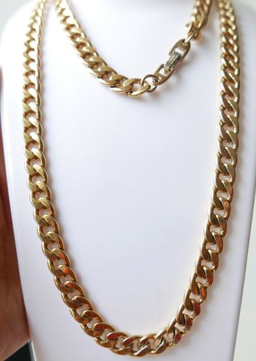 Vintage heavy Napier Gold-Plated Curb Chain Necklace length 30,4"