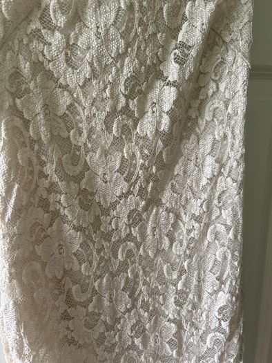Cream lace dress with cut out back