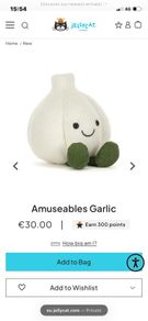 New JELLYCAT Amuseables Garlic