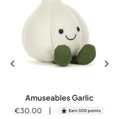 New JELLYCAT Amuseables Garlic