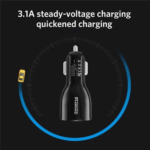 Car Charger USB C Lighter USB Charger, 2 Ports Car Charger Mobile Phone, Quick Charge PD Ports and QC 3.0 Compatible with iPhone13, iPad Samsung Galaxy,Huawei, Xiaomi, Tablet