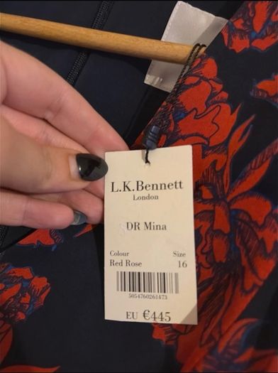 LK Bennett Floral Midi Dress Brand New UK 16 RRP 445