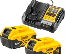 DeWalt 18v XR 2 x 5Ah Batteries and Charger Pack