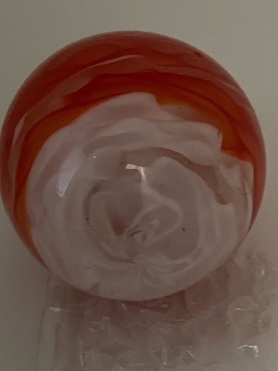 Three gorgeous art glass eggs one from Finland