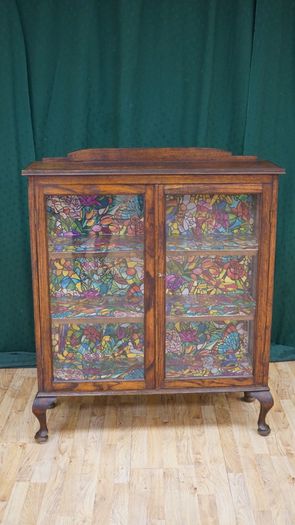 Quality Oak Glazed Display Cabinet