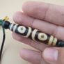 Vintage 3 Eyes Himalayan Tibetan Agate Dzi Bead Amulet Image 2