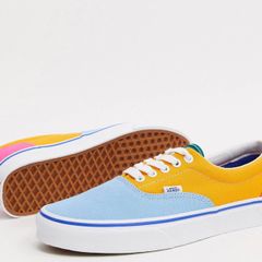 VANS Era Skate Shoes Block Multi Colour Size 5!