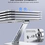 Laptop Stand Adjustable Height, Ergonomic Air-Ventilated Laptop Riser Holder for Desk, Aluminum Foldable Laptop Cooling Pads Computer Stand Compatible with MacBook Image 3
