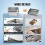 6 Pack Hotel Pans, 1/2 Size Anti-Jam Steam Pan, 0.8mm Thick Stainless Steel Restaurant Steam Table Pan, 6-Inch Deep Commercial Table Pan, Catering Storage Food Pan, for Industrial & Scientific Image 5