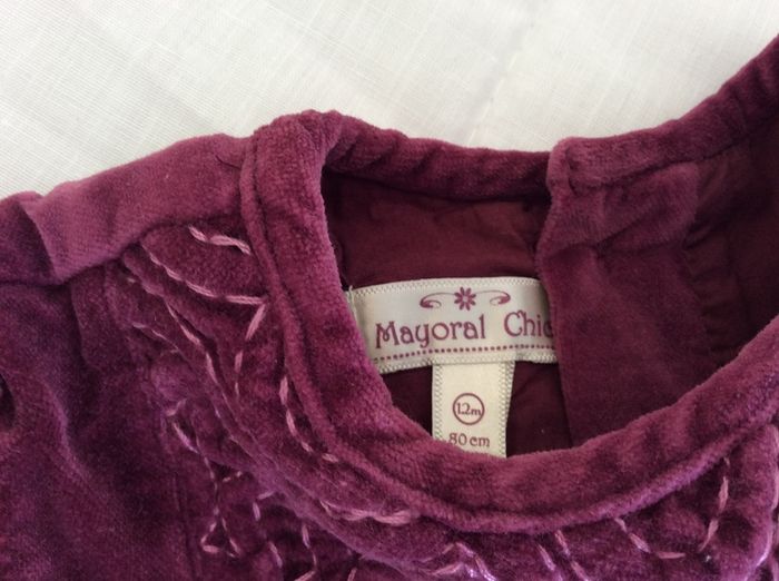 Beautiful designer baby girls dress by Mayoral  6 9 12 months burgundy wine like new