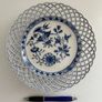 KPM Berlin. Antique Blue & White Reticulated Porcelain Plate. Royal Porcelain Manufactory Image 5