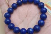 Top Quality Lapis Lazuli Bracelet Polished 11mm Gemstone Bead
