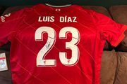 Luis Diaz signed 21/22 Liverpool jersey