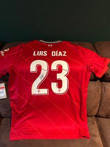 Luis Diaz signed 21/22 Liverpool jersey