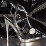 silver black heels size 36 39 40 Image 2