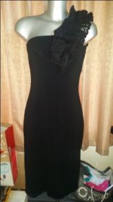 Morgan Semida black midi bandage one shoulder dress size UK12 EU40 Postage included