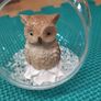 Owl ornament in glass container Image 2