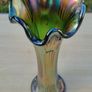 Fenton  Iridescent Green Glass  Vase Image 4