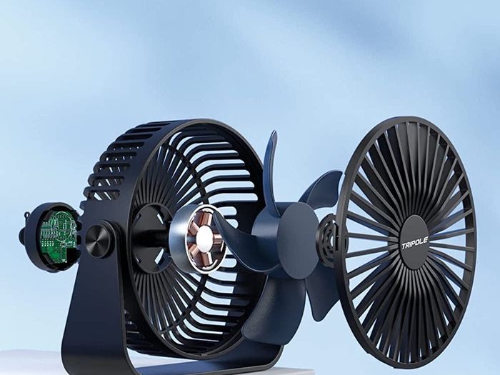 USB Desk Fan, 3 Speeds Adjustable Strong Wind Table Fan, 360 Degree Rotation Mini Personal Fan 6 Inches Portable Cooling Fan for Desktop Office Home Bedroom Car Outdoor Camping MULTIPLE COLOURS AVAILABLE (FREE POSTAGE)