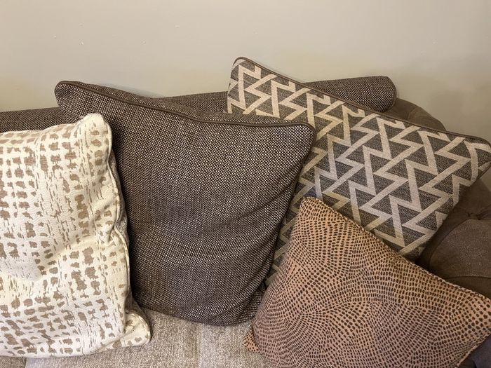 Leather Sofa pillow back