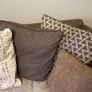 Leather Sofa pillow back Image 2