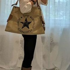 Vintage Canvas Tote Bag Cream - BRAND NEW
